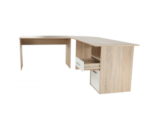 Rohový PC stolík Maurus MA11 New - dub sonoma / biela