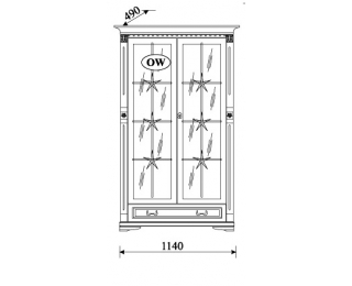 Rustikálna vitrína Orfeusz O-W - toffi