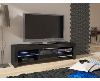 TV stolík Flex - čierna / čierny vysoký lesk
