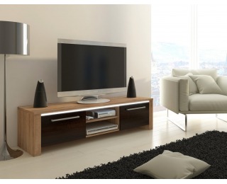 TV stolík Helix - sonoma svetlá / sonoma tmavá
