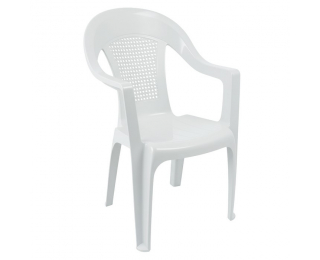 Záhradné stohovateľné kreslo Medro - biela