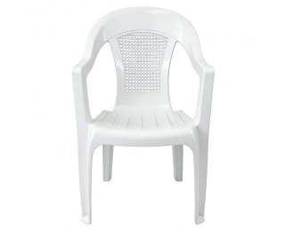 Záhradné stohovateľné kreslo Medro - biela