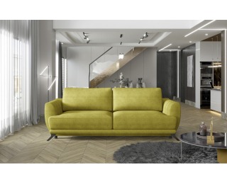 Rozkladacia pohovka s úložným priestorom Meri - žltá