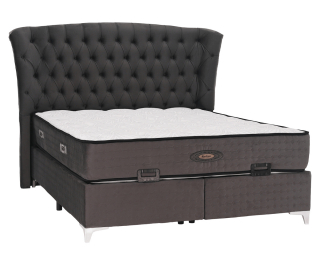 Boxspringová manželská posteľ Mersia 160x200 cm - sivá