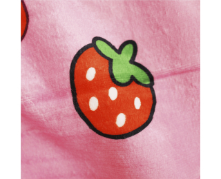 Obojstranná baránková deka Midas Typ 1 150x200 cm - ružová / vzor jahody