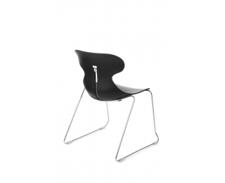 Stohovateľná stolička Mineta P - čierna / chróm
