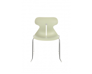 Stohovateľná stolička Mineta P - olivová / chróm