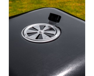 Záhradný gril MIR-350 - čierna / prírodná