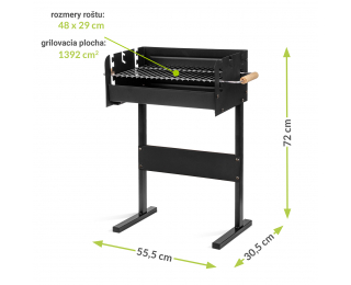 Záhradný gril MIR-397 - čierna