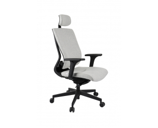Kancelárska stolička s podrúčkami Mixerot BT HD - sivá / čierna