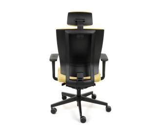 Kancelárska stolička s podrúčkami Mixerot BT HD - žltá / čierna