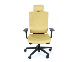Kancelárska stolička s podrúčkami Mixerot BT HD - žltá / čierna