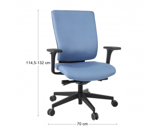 Kancelárska stolička s podrúčkami Mixerot BT - modrá / čierna