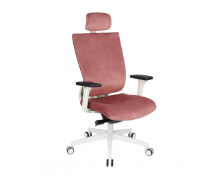 Kancelárska stolička s podrúčkami Mixerot WT HD - tmavoružová / biela