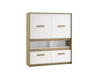 Komoda Best 7 - dub divoký / biela linea Komoda Best 7 - dub divoký / biela linea