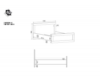 Manželská posteľ Modern 15 140 - dub San Remo