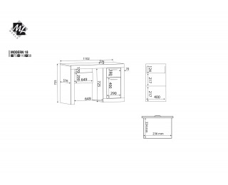 PC stolík Modern 18 - dub San Remo