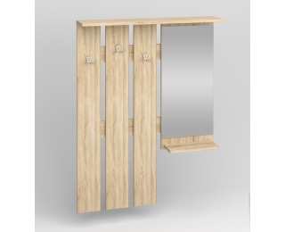 Vešiaková stena so zrkadlom W 90-01 L - sonoma svetlá