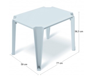 Plastový konferenčný stolík MLT2 - svetlosivá