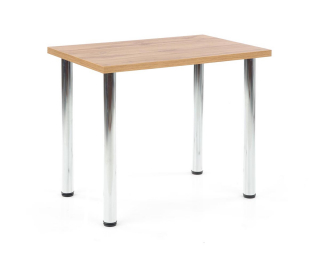 Jedálenský stôl Modex 90 - dub wotan / chróm