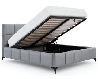 Čalúnená manželská posteľ s roštom Molina 180 - béžová