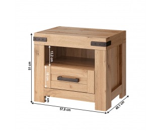 Nočný stolík Moratiz 1S - dub wotan Nočný stolík Moratiz 1S - dub wotan