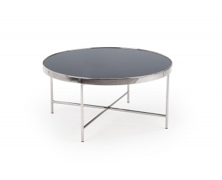 Okrúhly konferenčný stolík Moria - čierna / chróm Okrúhly konferenčný stolík Moria - čierna / chróm