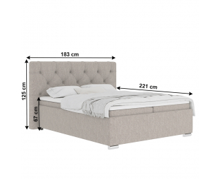 Čalúnená manželská posteľ Morina 160x200 cm - sivohnedá (taupe)