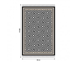 Koberec Motive 80x200 cm - čierna / biela Koberec Motive 80x200 cm - čierna / biela