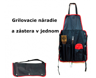 Grilovacie náradie AE165 - čierna / červená