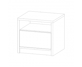 Nočný stolík Aurin BC - pieskový buk / biela