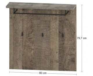 Vešiakový panel Bova HP - pieskový dub / woodcon