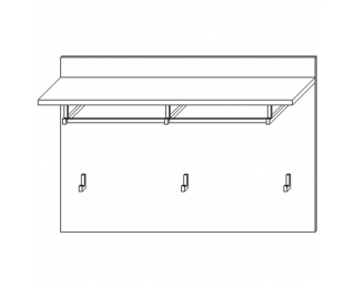 Vešiakový panel Bristol HP - biela / dub artisan