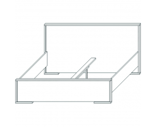 Manželská posteľ s roštom Finni 1600 - dub wotan / biela