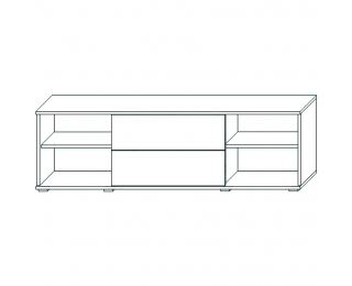 TV stolík Giovanni TV-E-2D/2DR - dub artisan / biela