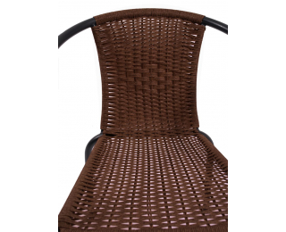 Záhradná stolička Herkules II - čierna / hnedá