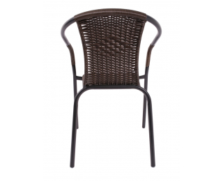 Záhradná stolička Herkules VIP - čierna / hnedá