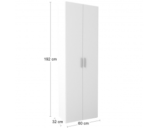 Dvojdverová policová skriňa Jonson SU-600/1920-2D - biela