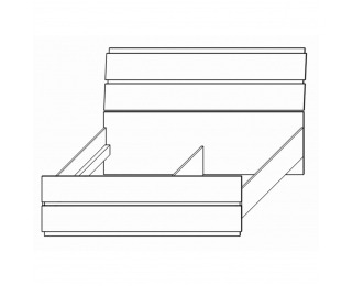 Manželská posteľ s roštom Leksand 160 - dub wellington / biela Manželská posteľ s roštom Leksand 160 - dub wellington / biela
