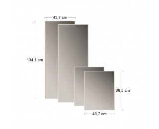 Zrkadlo (2 ks) Leksand W-4D 43,7x66,5/43,7x134,1 cm - sklo Zrkadlo (2 ks) Leksand W-4D 43,7x66,5/43,7x134,1 cm - sklo