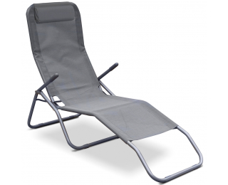 Záhradné lehátko Matador Plus - sivá Záhradné lehátko Matador Plus - sivá
