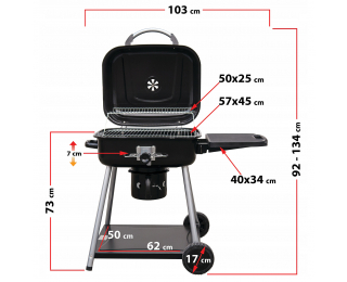 Záhradný gril MIR-417 - čierna
