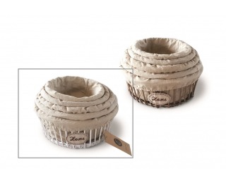 Prútené košíky (5 ks) Shabby 8 - biela