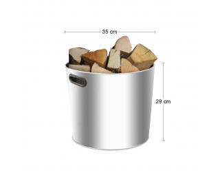 Kôš na drevo K18 - nerezová Kôš na drevo K18 - nerezová