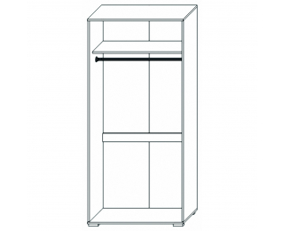 Dvojdverová šatníková skriňa Romano W-900 - dub sonoma / latte