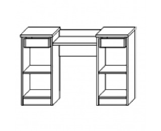 Rustikálny toaletný stolík Valenta DT - orech / orech antický