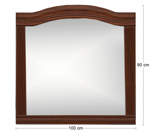 Rustikálne zrkadlo na stenu Valenta M-1000 - orech / orech antický