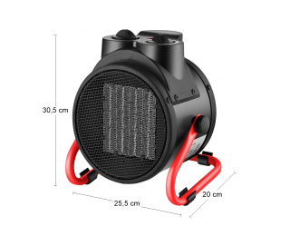 Dielenský elektrický ohrievač NB-03R 3000 W - čierna / červená