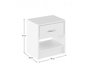 Nočný stolík Nea 2 New - biela