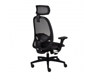 Kancelárska stolička s podrúčkami Nedim BS HD - tmavosivá / čierna